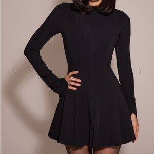 House of CB Francesca Black Long Sleeve mini Dress